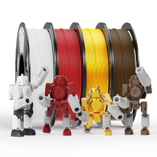 YOOPAI PLA Filament 1.75mm, 250g PLA+ & Silk Bundle, 4 Rolls - color: Pla Bundle-250gx4-112040004
