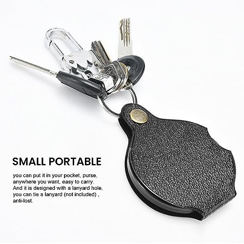 CALIDAKA 20X Pocket Magnifier, Mini Portable Magnifying Glass with 360 Rotating Protective Cover, for Reading, Crafts, Science Class, Jewelry