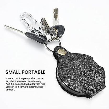 CALIDAKA 20X Pocket Magnifier, Mini Portable Magnifying Glass with 360 Rotating Protective Cover, for Reading, Crafts, Science Class, Jewelry