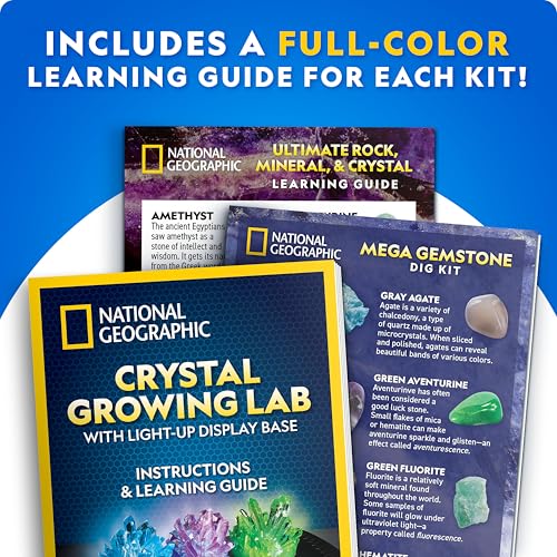 National Geographic Geology Kit with Crystals, Gem Dig, & Rock Collection - style: Geology Bundle