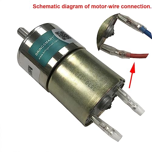Bringsmart DC 12V 600rpm Gear Motor with Bracket Centric Shaft 37mm Gearbox - style: 12V 600RPM