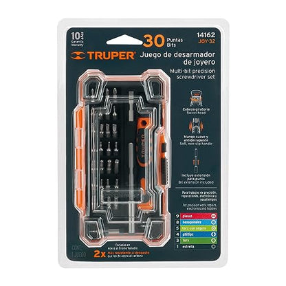 TRUPER JOY-32 Precision Screwdriver, 30-Bit and Extension Rod Set