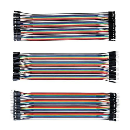 Gikfun 120pcs Dupont Wire Kit 20cm - 40pin Male to Female, Male to Male, Female to Female Multicolored Jumper Cables for Arduino Breadboard DIY Electronics Project EK8403