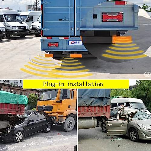 Parktronic 4 Parking Sensor Kit Backup Radar System 24V Distance Detection LCD Sound Warning for Truck Trailer Pickups RV Lorry Van