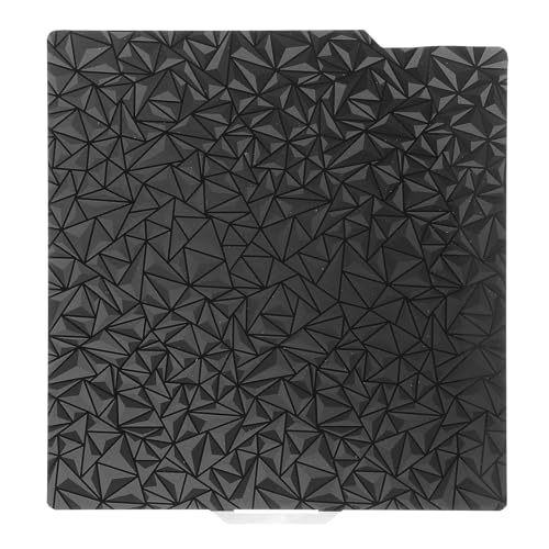 MECCANIXITY PET and PEO Build Plate 257x257mm, PET Black and PEO Diamond Sheet Spring Steel Build Plate for Bambu Lab P1P/P1S /X1/X1C/A1 3D Printer - size: 257x257mm, style: PET Black and PEO Diamond