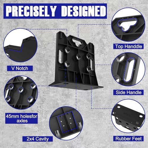 Multi Purpose Wire Dispenser, Cable/Wire Spool Rack, Wire Spool Caddy, Holds Spools Up to 34" In Diameter, Load Capacity 330 LBS, 1 Pair (BLACK) - color: Black