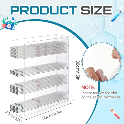 Geelin 2 Pcs Acrylic Pipette Rack, 15 x 11.8 x 4 Inch, Clear - size: 15 x 11.8 x 4 Inch