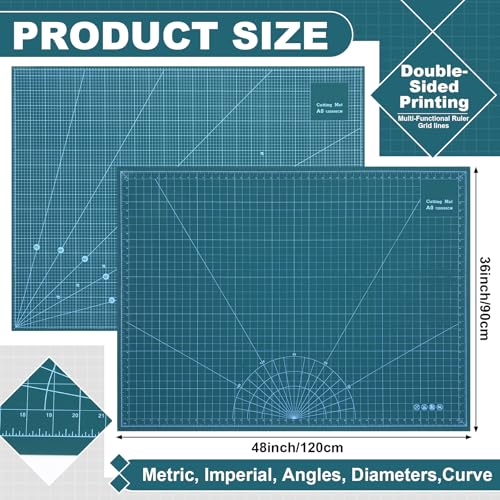 Pangda 1 Pcs 36 x 48 in Large Self Healing Cutting Mat for Sewing, Green - color: Green, size: 48"L x 36"W