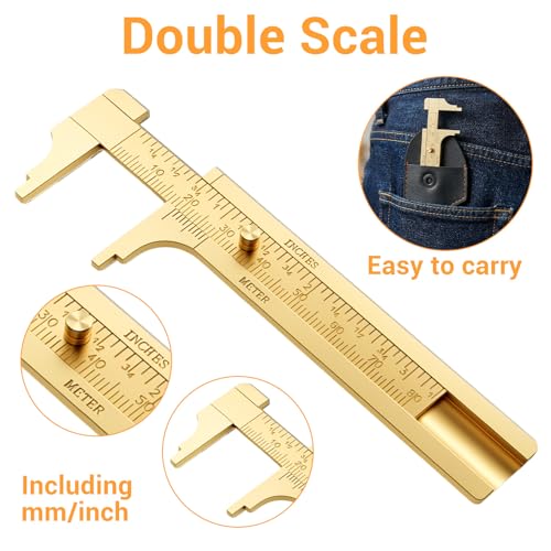 2 Pack Pocket Caliper, 80 Millimeter Gauge Measuring Tool, Caliper Measuring Tool