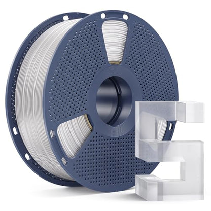 PETG Filament 1.75mm, Ultra Tough, Heat Optimized, Odorless, 1kg(2.2lbs) SUNLU Clear PETG 3D Printer Filament, Dimensional Accuracy +/- 0.02mm, Transparent - color: 1kg - Transparent