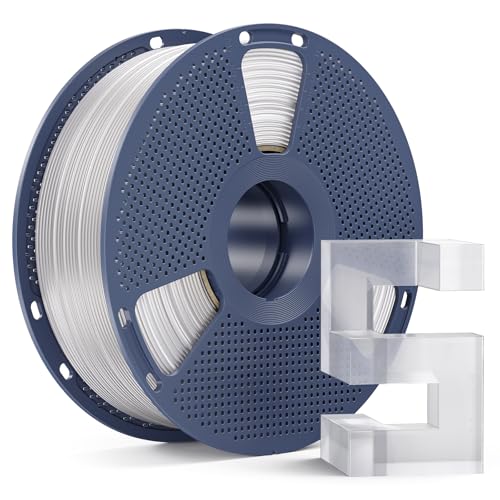 PETG Filament 1.75mm, Ultra Tough, Heat Optimized, Odorless, 1kg(2.2lbs) SUNLU Clear PETG 3D Printer Filament, Dimensional Accuracy +/- 0.02mm, Transparent - color: 1kg - Transparent