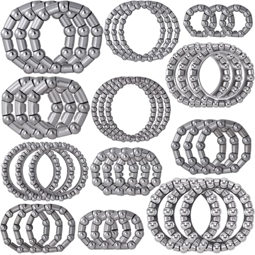 Bike Bearings, Bike Balls, BMX Bicycle Parts, Ball Bearing Fixed Cage for Bicycles 4mm to 8mm / 1/6'' to 1/3'' Repair Accessories - color: 12sizes,36pcs