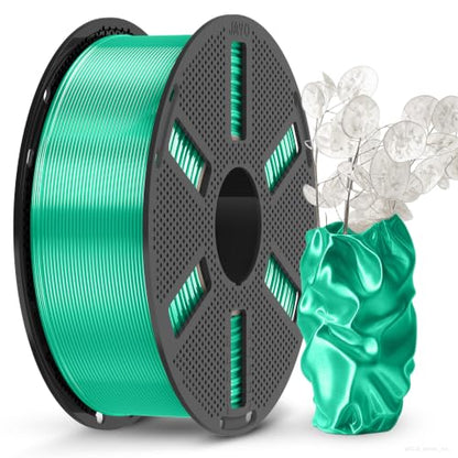 JAYO Silk PLA 3D Printer Filament 1.75mm, 1.1kg, Green - color: Silk Green, size: 1.1KG