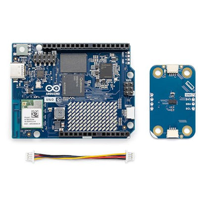 Arduino UNO Q 4GB + Modulino Distance — Plug‑and‑Play Time‑of‑Flight Sensor Bundle for AI, IoT, Robotics & Prototyping | Linux + Arduino | No‑Solder Modular Expansion