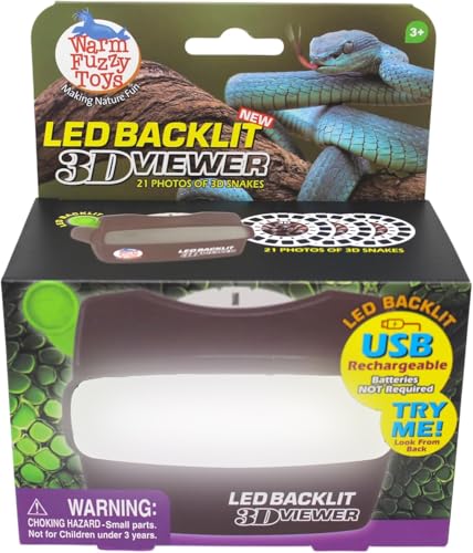 WARM FUZZY LED 3D Viewer Snakes | USB-C Rechargeable - color: Snakes