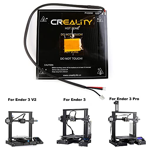 Official Ender 3 V2 Heated Bed 3D Printer Replacement Hot Bed 220W 24V with Cable Compatible for Creality Ender 3, Ender 3 Pro, Ender 3 V2, Ender 3 Neo, Ender 3 V2 Neo...