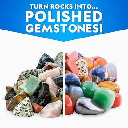 NATIONAL GEOGRAPHIC Rock Tumbler Grit and Polish Refill Kit - Tumbling Grit Media, Polish Up to 20 lbs. of Rocks, Works with any Rock Polisher & Tumbler Supplies - style: Bulk Grit Media