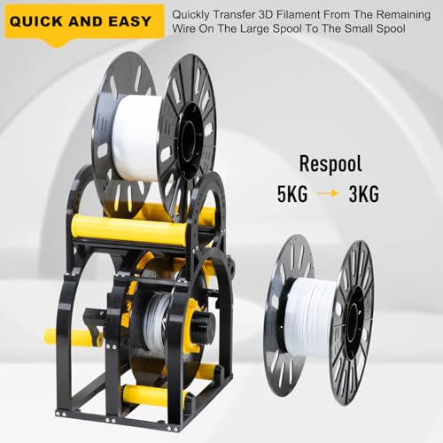 3D Industrial Filament Respooler Machine, 3D Printer Winder Machine - color: Manual