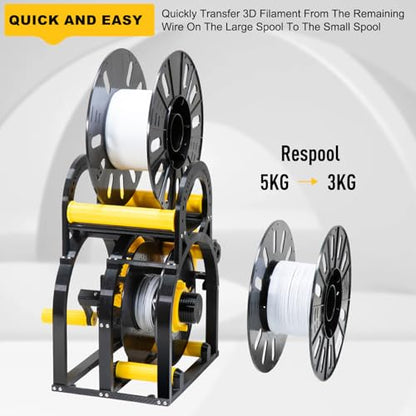 3D Industrial Filament Respooler Machine, 3D Printer Winder Machine - color: Manual