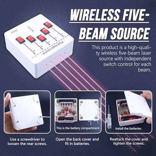 Physics Optics Kit 5-Line Laser Ray Box Convex Concave Lens Demo Board