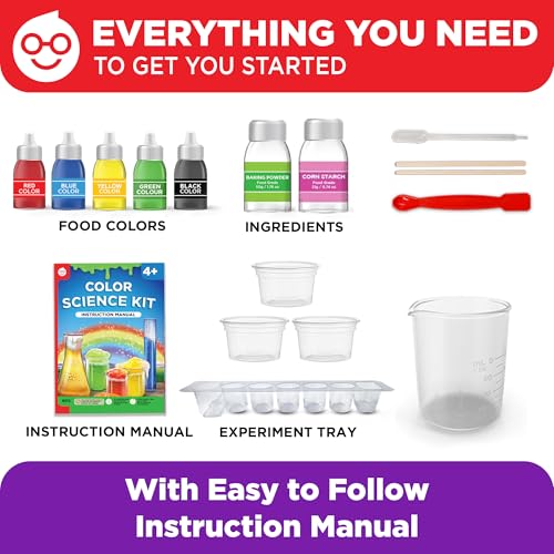 Doctor Jupiter Color Science Experiments Kit for Kids Ages 4+ - style: Color Science Kit: 4+