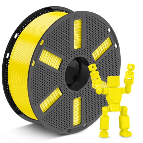 JAYO PETG 3D Printer Filament 1.75mm, 1.1kg Reusable Spool, Bright Yellow - color: 1.1kg Canary Yellow