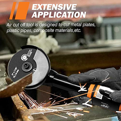 Air Cut off Tool, WP WORKPAD 3 inch Cut Off Tool with 5Pcs Die Grinder Cut Off Wheels,18000RPM, Pneumatic Cutting Machine Metal Sheet Cutter Tool Kit