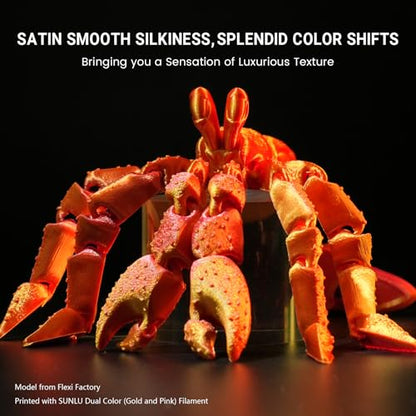 SUNLU 4KG Triple Color Silk Filament, Silk PLA 3D Printer Filament 1.75mm, Dimensional Accuracy +/- 0.02mm, 1KG Spool(2.2 lbs), 4 Pack, PLA Silk Triple Color - color: Silk Pla Triple Color Bundle 1kg*4