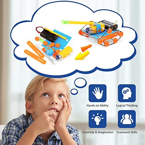 STEM Science Kits for Kids 8-12, 5-in-1 STEM Toy Engineering Motor Car Kits