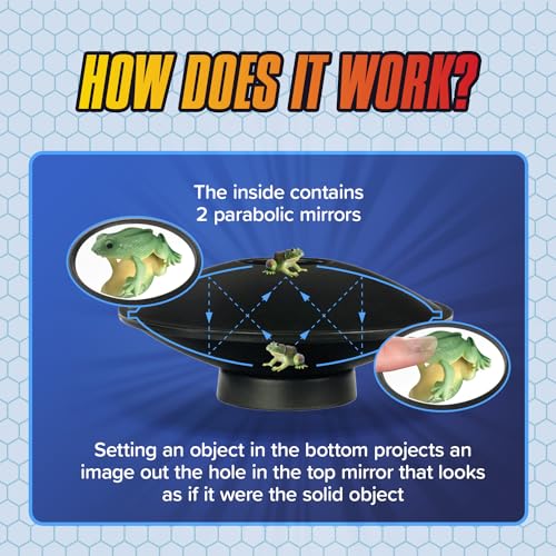 Toysmith 3-D Mirascope Hologram Image Maker STEM Toy, Black, 6 inches