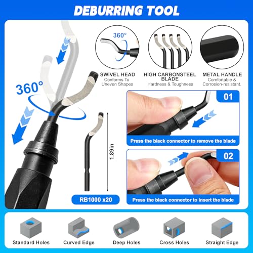 AOBOPLE 82 Pcs 3D Printer Tool Kit with Deburring Tool for FDM/SLA Printers - color: 82 Pcs