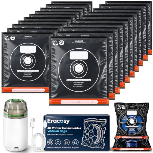 20 Pack 3D Printer Filament Storage Bags Kit with USB Vacuum Pump