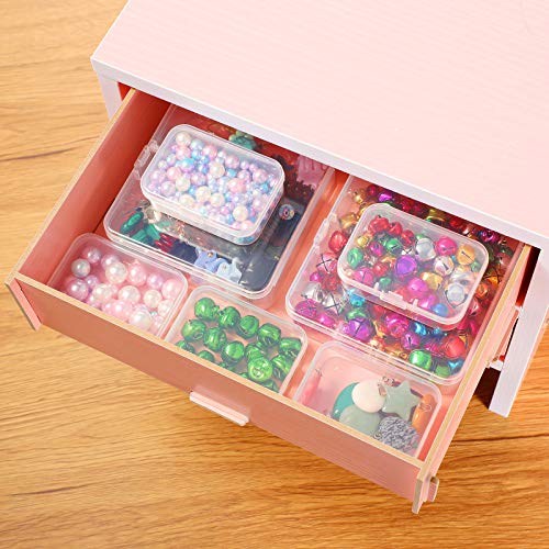 Jetec 18 Pieces Small Clear Plastic Storage Box, 2.5 x 1.7 x 0.8 Inch - size: 2.5 x 1.7 x 0.8 Inch
