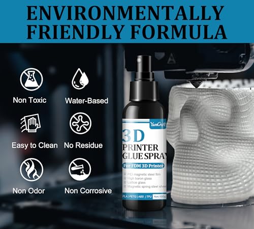 3D Printer Adhesive Glue Spray 200ml, High Tack, Anti-Warp for PLA ABS PETG