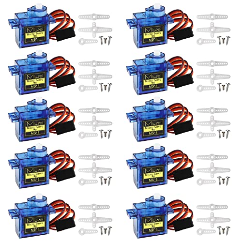 Miuzei Sg90 9g Micro Servo Motor for Arduino RC Car Robot Boat Plane 10Pcs