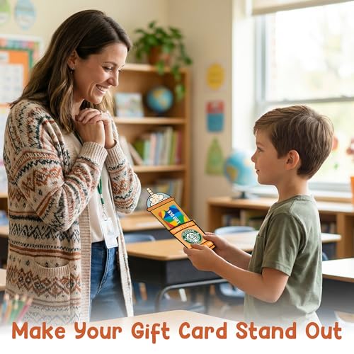 KATINAT 6 Pcs Teacher Appreciation Gift Card Holder, Teacher Fuel Teacher Gifts,Teacher Survival Kit Thank You Gifts for Women Men, End of Year Gifts Graduation First Day Back to School - color: Teacher Fuel