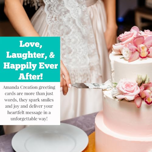 Amanda Creation Funny Wedding Card for Newlyweds, Wedding Card Funny Seal Sealing the Deal Design, 4x6 Blank Inside with Silver Envelope - style: Seal