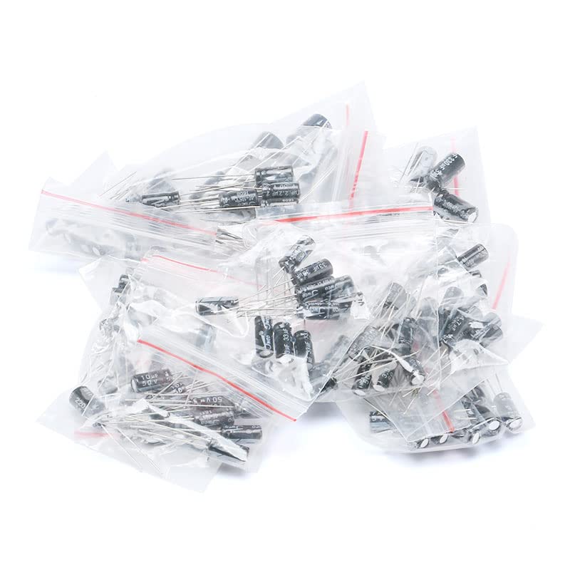 120Pcs 12 Value Electrolytic Capacitor 1UF ~ 470F Assortment Kit 16V 25V 50V Capacitors
