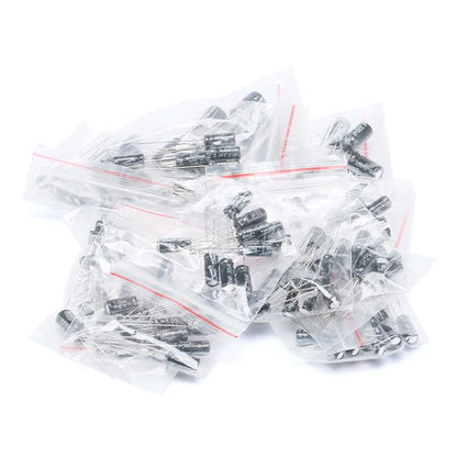 120Pcs 12 Value Electrolytic Capacitor 1UF ~ 470F Assortment Kit 16V 25V 50V Capacitors