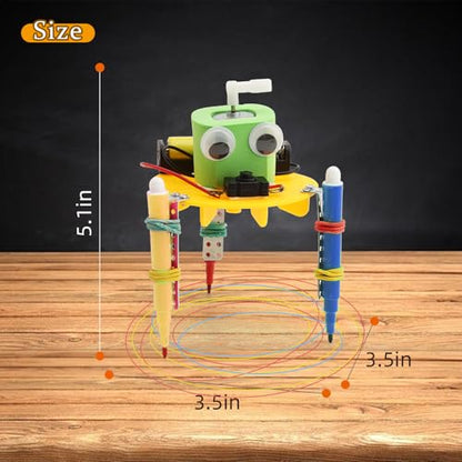 4-Pack STEM Doodling Robot Kits, Bulk Craft STEM Toys for Kids 8-13