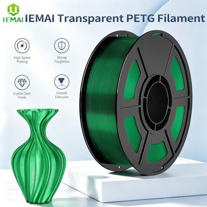 IEMAI High Speed PETG Filament 1.75mm, 500mm/s, 1kg, Transparent Green - color: Transparent Green