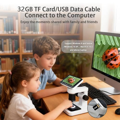 HoverBots Digital Microscope for Kids with 32 GB TF Card