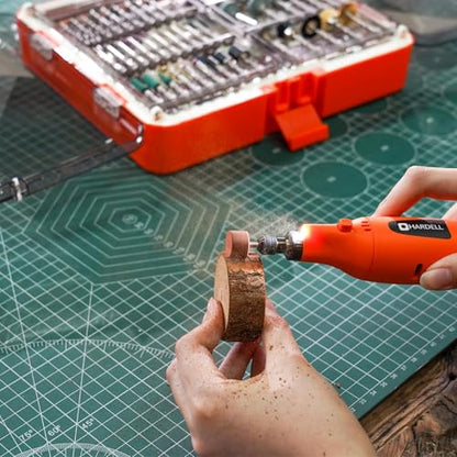 HARDELL 508PCS Rotary Tool Accessories Kit for Sanding Cutting Polishing - color: Orange