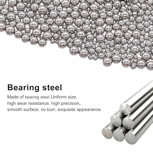 weideer 620pcs Bicycle Bearing Balls Metal Mixing Balls Assortment Kit 1/4" , 7/32", 3/16", 5/32" , 1/8", 3/32". Precision Steel Balls K-168-620-GE - size: 6size 620pcs SAE