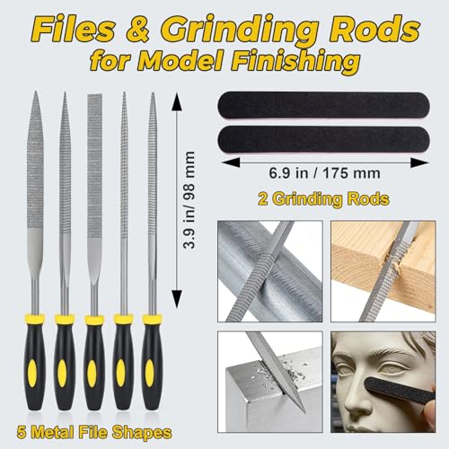 36 Pcs 3D Printer Tools Kit, 3D Printer Accessories Includes Brushes, Tweezers, Scrapers, Cutter, Grinding Rods & Metal Files for 3D Printing Projects