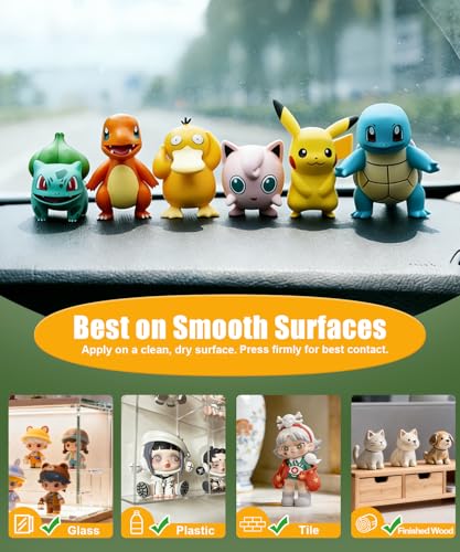Removable Clear Mounting Putty with Pull Tab, No Residue Adhesive Putty for Museum Display Action Figures, Gel Stick Tack Adhesive Dots to Keep Things in Place, 160 Pcs 0.31" x 0.51" - size: 0.31" x 0.51" / 8x13mm / 160Pcs