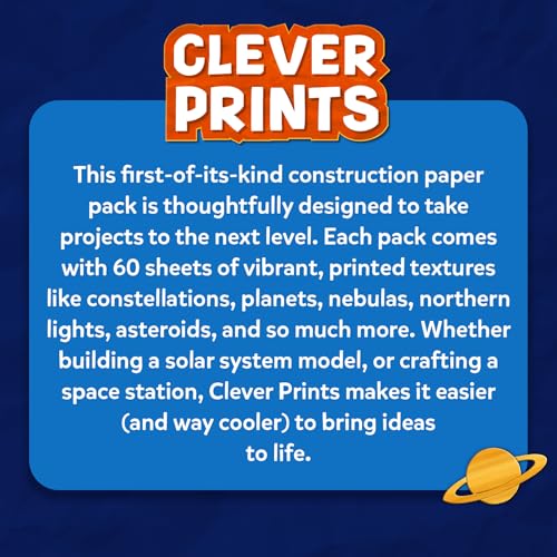 Skillmatics Space Construction Paper for Kids – STEM DIY Craft Activity - color: Outer Space, size: 60 Sheets