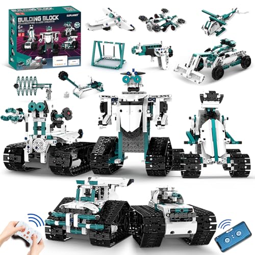 12 in 1 Robot Building Set with RC & APP for Boys Kids Age 8-14 - color: 12in1 Robot