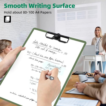 FRETONBA 2 Pack Clipboard with Pen Holder, Green - style: 2 Pack-Green