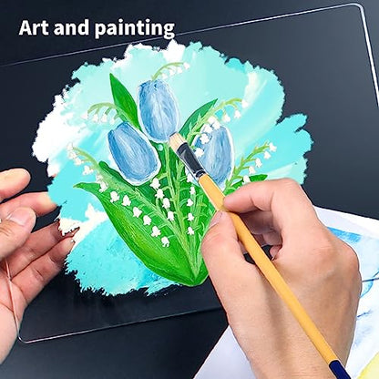 Art3d Plexiglass Sheets, Clear & Flexible, 5-Pack of 12 x 16" - color: Clear, size: 12" x 16", 1mm Thick